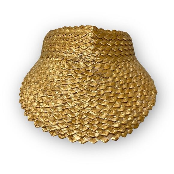 Hemlock Hat Company Visor Strap Back Linen Straw Raffia Sun Beach OSFM NWT - Picture 7 of 11